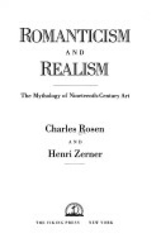 Cover of Romanticism and Realism
