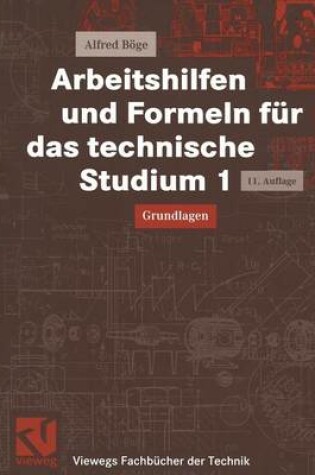 Cover of Arbeitshilfen Und Formeln Fur Das Technische Studium 1