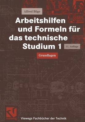 Cover of Arbeitshilfen Und Formeln Fur Das Technische Studium 1