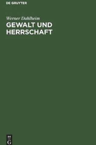 Cover of Gewalt Und Herrschaft