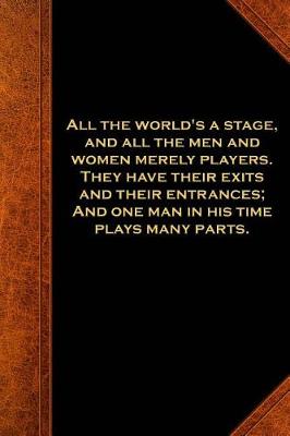 Cover of 2019 Weekly Planner Shakespeare Quote All The World's A Stage 134 Pages