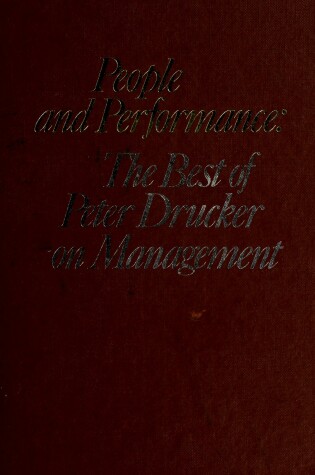 Cover of People and Performance