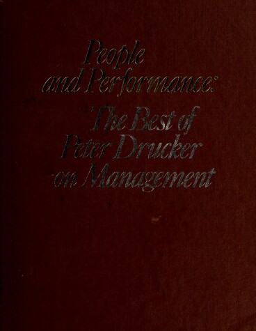 Book cover for People and Performance