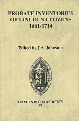 Book cover for Probate Inventories of Lincoln Citizens, 1661-1714