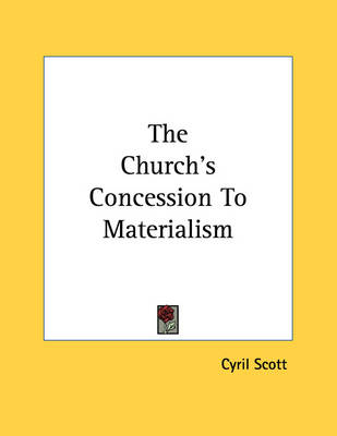 Book cover for The Church's Concession to Materialism