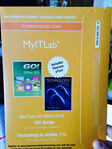 Book cover for MyLab IT with Pearson eText -- Access Card -- for GO! with Technology in Action