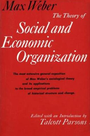 Cover of Theory of Social and Economic Organization