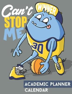 Book cover for Funny Monster Basketball Player Academic Planner Calendar