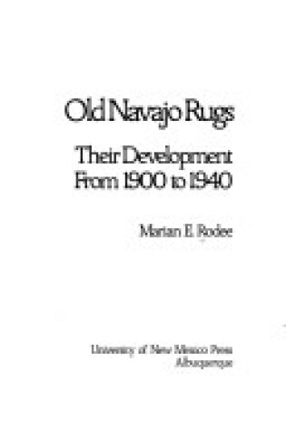 Cover of Old Navajo Rugs