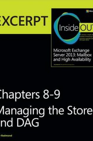 Cover of Managing the Store & Dag: Excerpt from Microsoft Exchange Server 2013 Inside Out