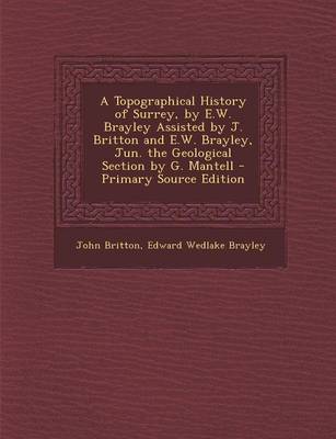 Book cover for A Topographical History of Surrey, by E.W. Brayley Assisted by J. Britton and E.W. Brayley, Jun. the Geological Section by G. Mantell - Primary Source Edition