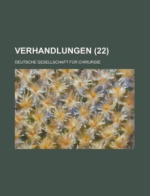 Book cover for Verhandlungen (22)