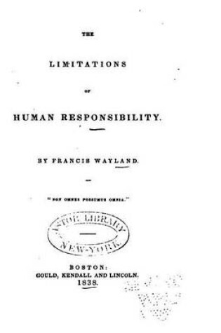 Cover of The Limitations of Human Responsibility