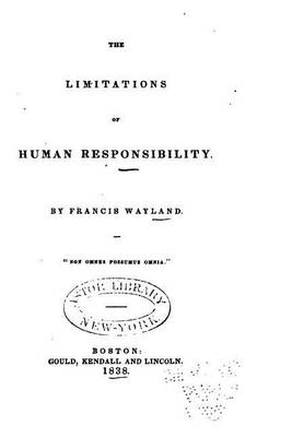 Book cover for The Limitations of Human Responsibility