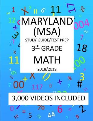 Book cover for 3rd Grade MARYLAND MSA, 2019 MATH, Test Prep