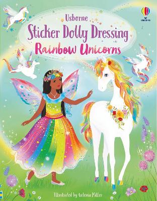 Book cover for Sticker Dolly Dressing Rainbow Unicorns