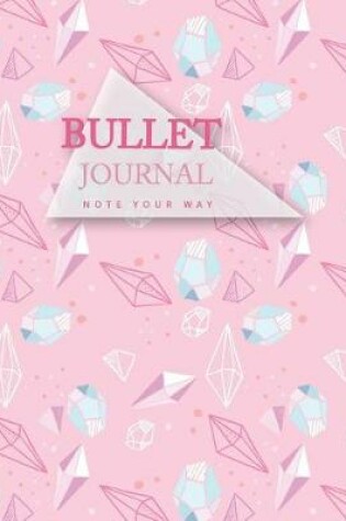 Cover of Bullet Journal Dot Grid, Daily Dated Notebook Diary, Pink Modern Geometric Diamond Hexagonal