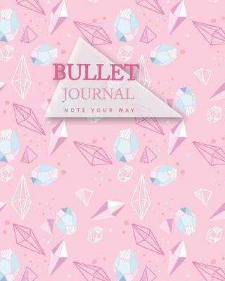 Book cover for Bullet Journal Dot Grid, Daily Dated Notebook Diary, Pink Modern Geometric Diamond Hexagonal