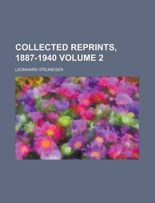 Book cover for Collected Reprints, 1887-1940 Volume 2