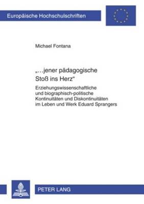 Book cover for Jener Padagogische Stoss Ins Herz-