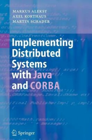 Cover of Implementing Distributed Systems with Java and CORBA