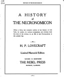 Book cover for History of the Necronomicon