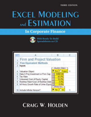 Book cover for Excel Modeling and Estimation in Corporate Finance