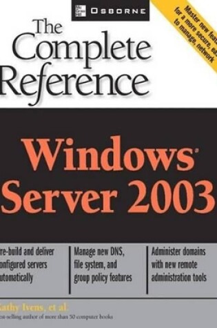 Cover of Windows Server 2003: The Complete Reference