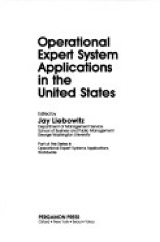 Cover of Operational Expert Systems Applications in the United States