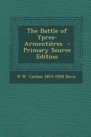 Cover of The Battle of Ypres-Armentieres