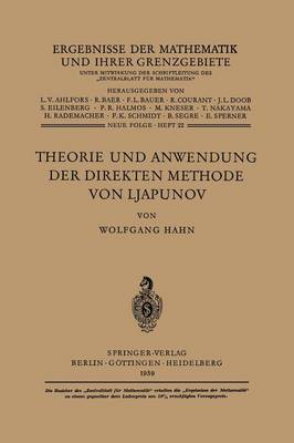 Book cover for Theorie Und Anwendung Der Direkten Methode Von Ljapunov