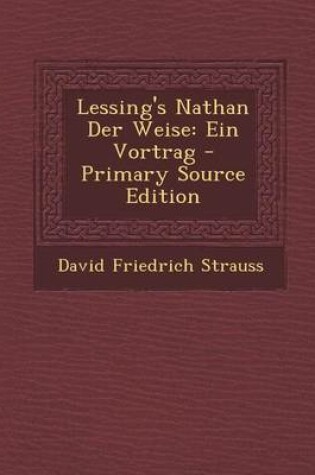 Cover of Lessing's Nathan Der Weise