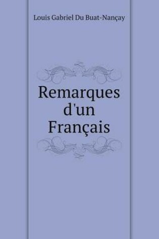 Cover of Remarques d'un Français