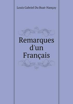 Book cover for Remarques d'un Français