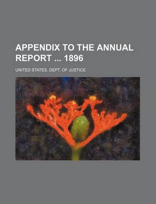 Book cover for Appendix to the Annual Report 1896