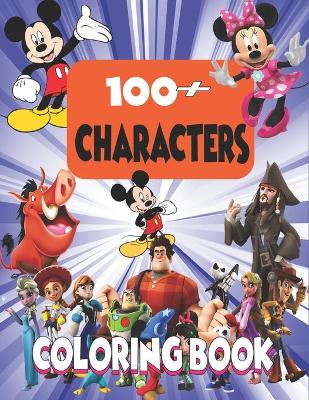 Book cover for 100+ Characters Coloring Book