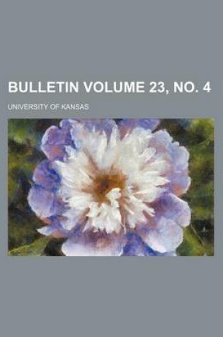 Cover of Bulletin Volume 23, No. 4