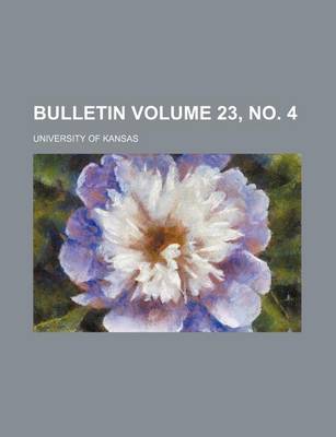 Book cover for Bulletin Volume 23, No. 4