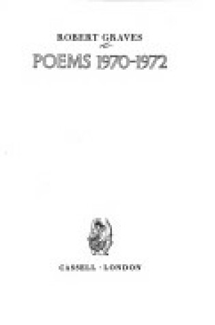 Cover of Poems, 1970-72