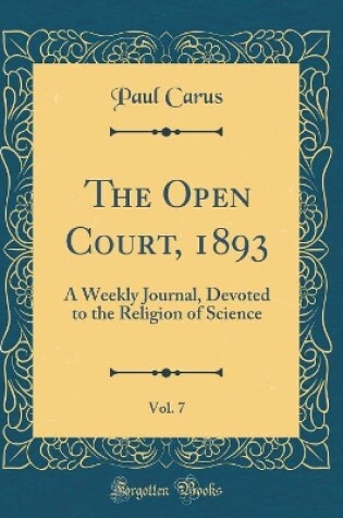 Cover of The Open Court, 1893, Vol. 7