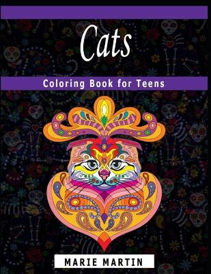 Book cover for Cats Coloring Book for Teens