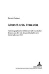 Book cover for Mensch Sein, Frau Sein