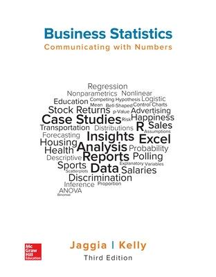 Book cover for Business Statistics: Communicating with Numbers