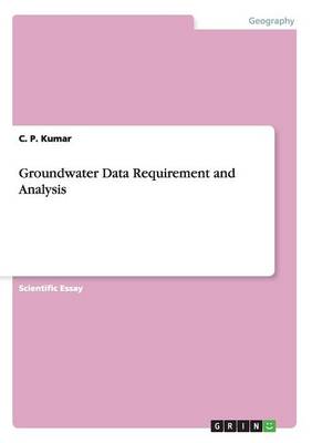 Book cover for Groundwater Data Requirement and Analysis