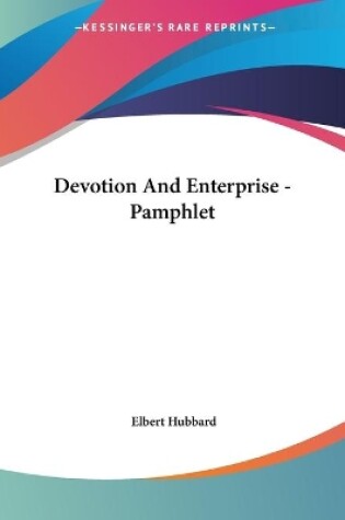 Cover of Devotion And Enterprise - Pamphlet