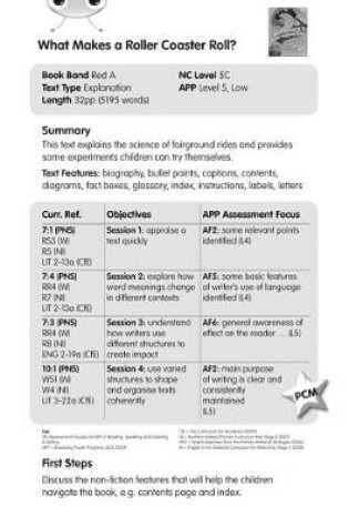 Cover of BC NF Red (KS2) A/5C What Makes a Rollercoaster Roll? Guided Reading Card