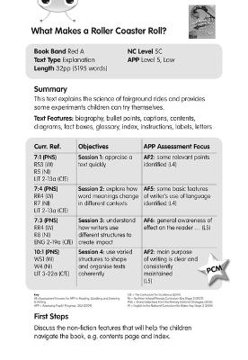 Cover of BC NF Red (KS2) A/5C What Makes a Rollercoaster Roll? Guided Reading Card