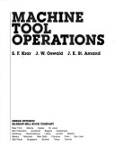 Book cover for Machine Tool operations