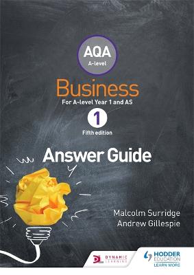 Book cover for AQA Business for A Level 1 (Surridge & Gillespie): Answers
