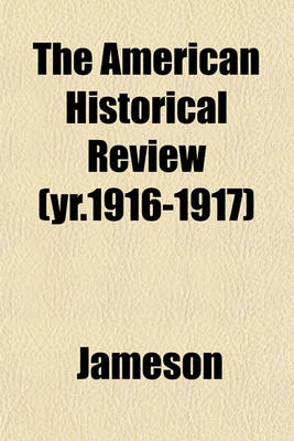 Book cover for The American Historical Review Volume 3